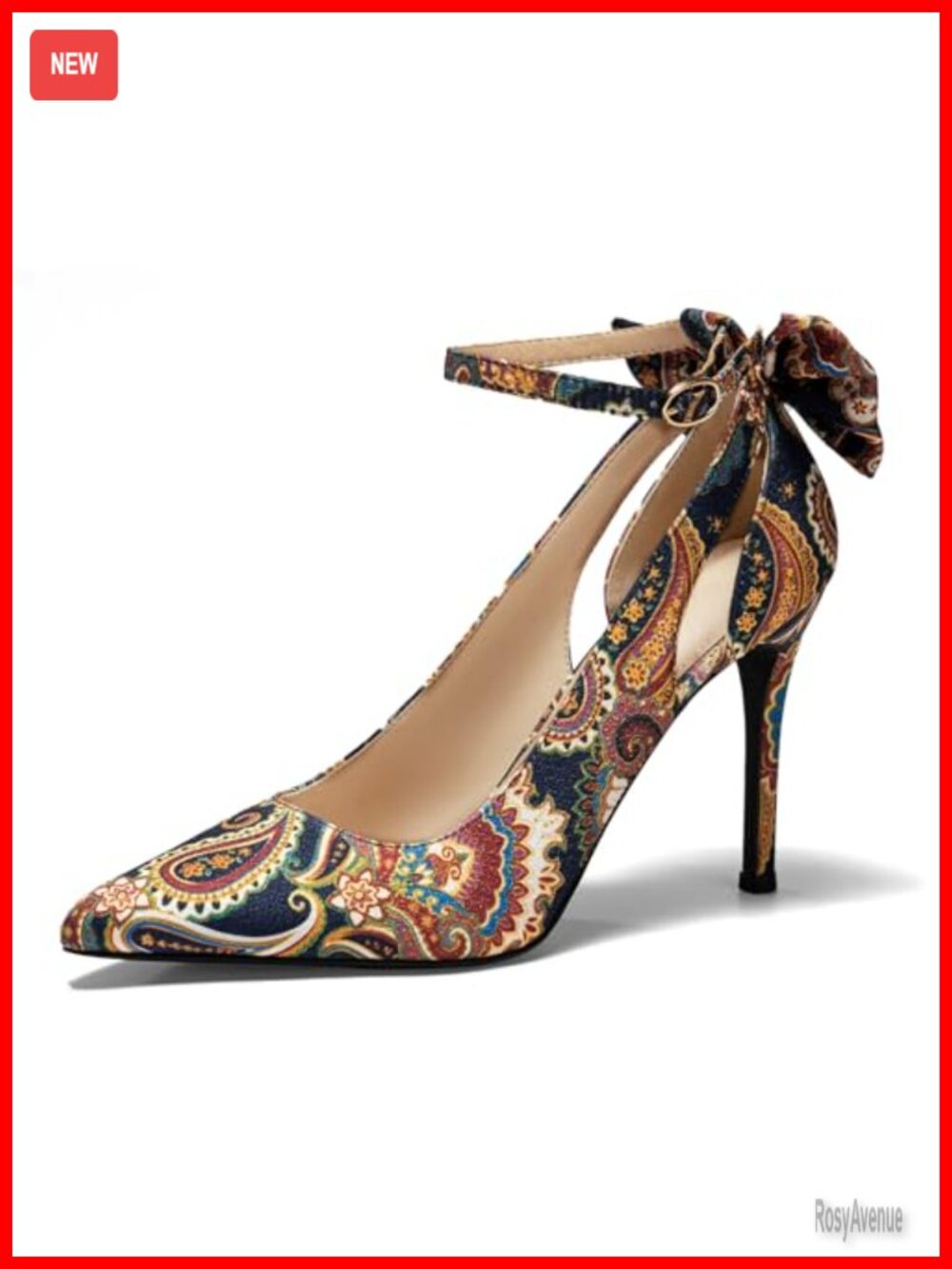 Faux Suede Pointed Toe Bow Tie Ankle Strap Stiletto High Heels Wedding Pumps